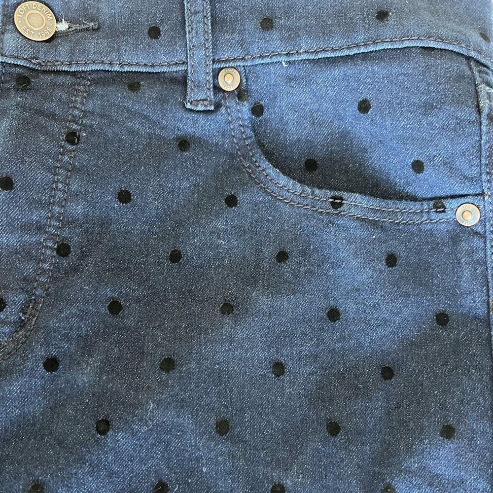 NWOT Loft Polka Dot Jeans